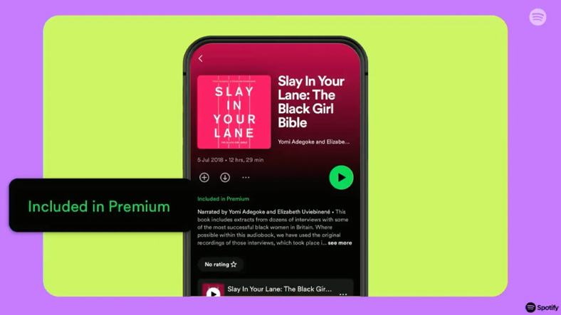 Spotify sesli kitap