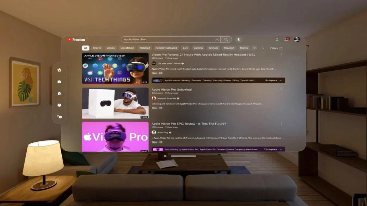 Apple Vision Pro YouTube geliyor