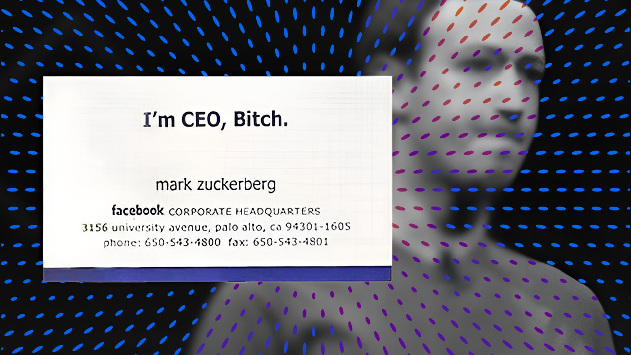 Mark zuckerberg kartvizit