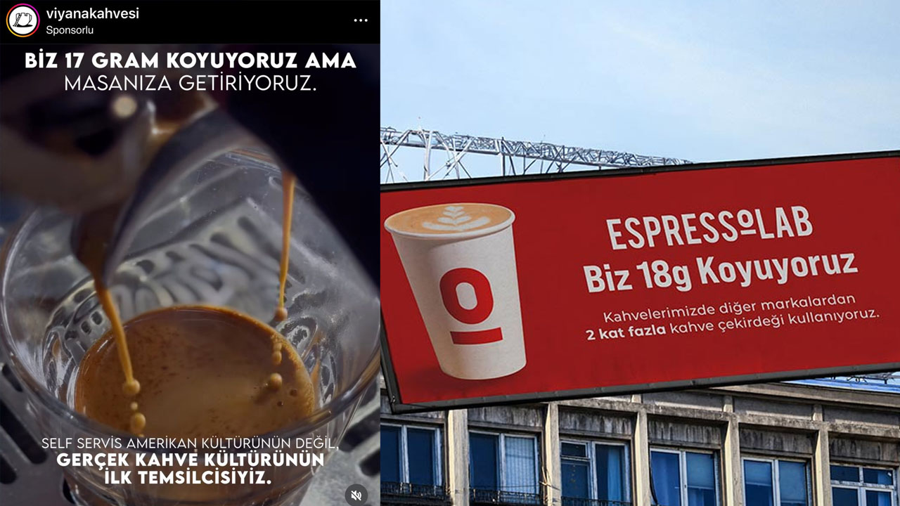 Espressolab ve viyana kahvesi reklam atışması