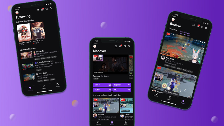 Twitch mobil uygulama yenileniyor