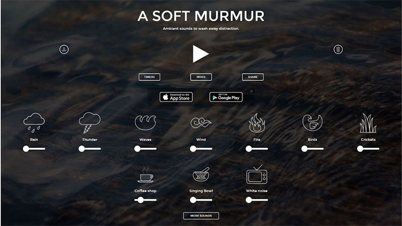 a soft murmur