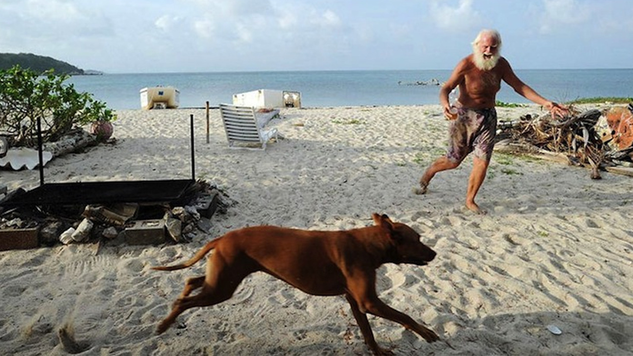 David Glasheen ve köpeği