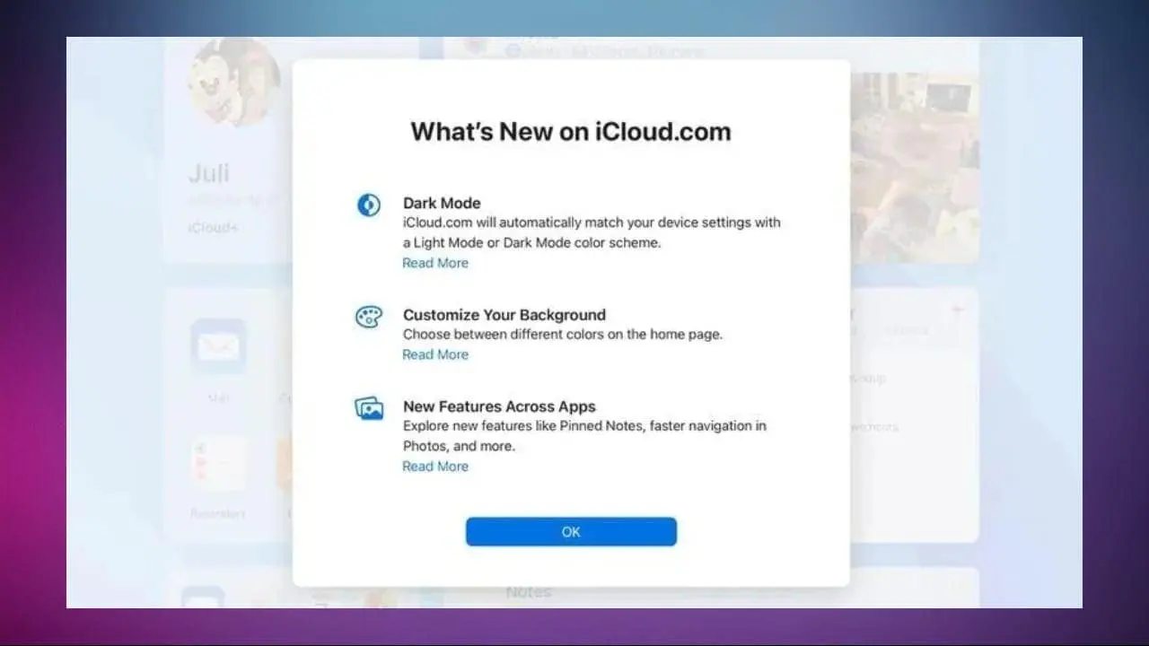 icloud güncellemesi ekranı