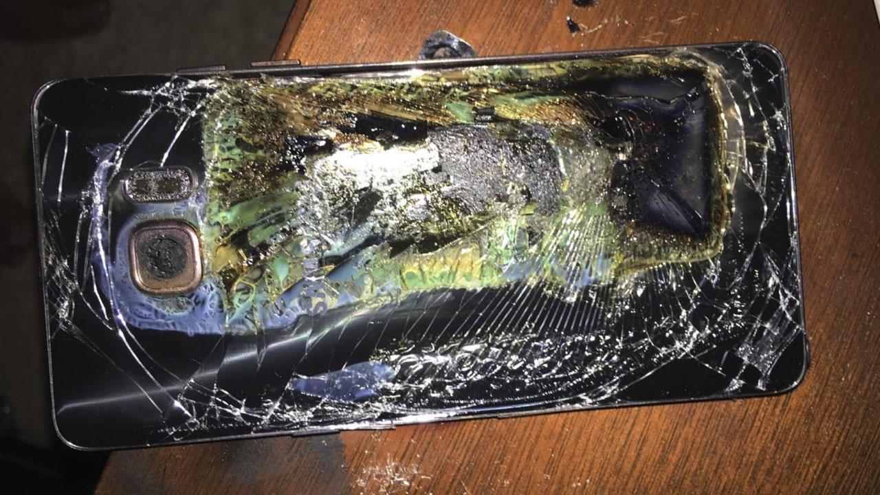 Samsung Galaxy Note 7 patlamış hali