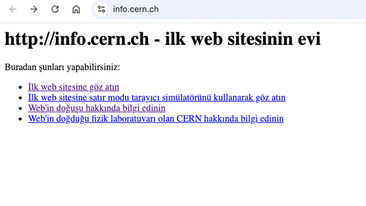 ilk web sitesi