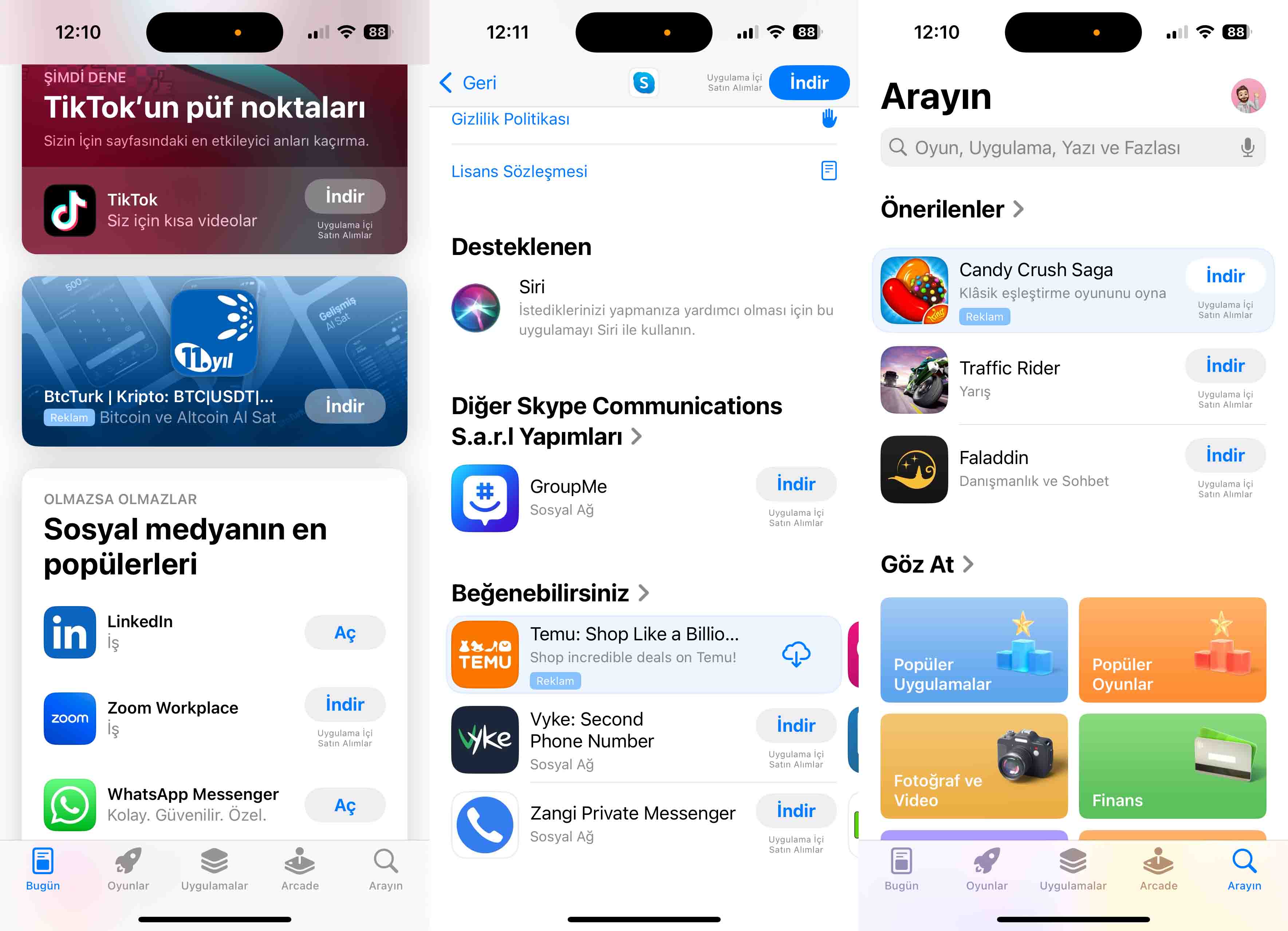 App Store Türkiye reklam göstermeye başladı