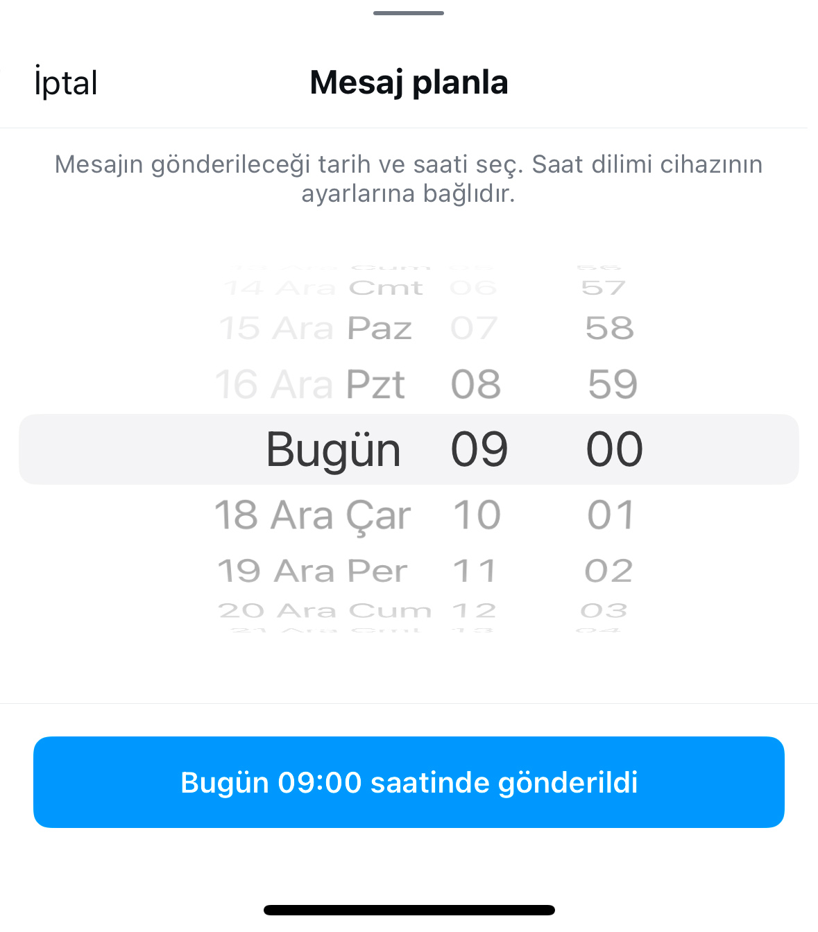 Instagram mesaj planlama