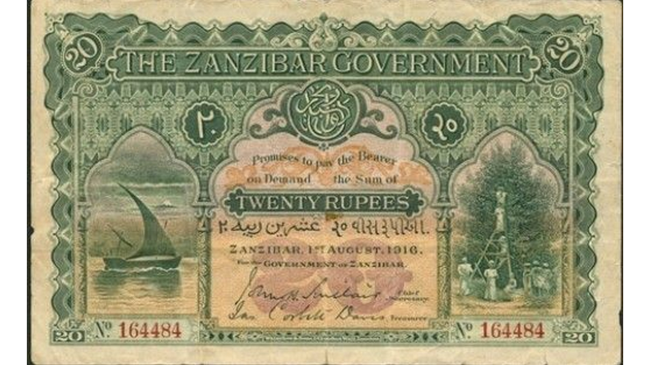 Zanzibar 20 Rupi Banknot