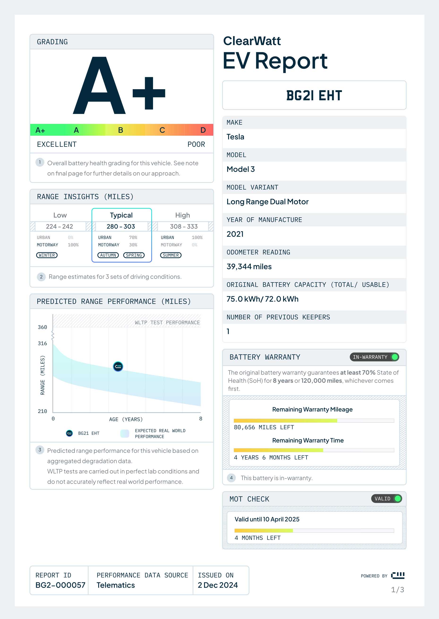 EV Health Checker