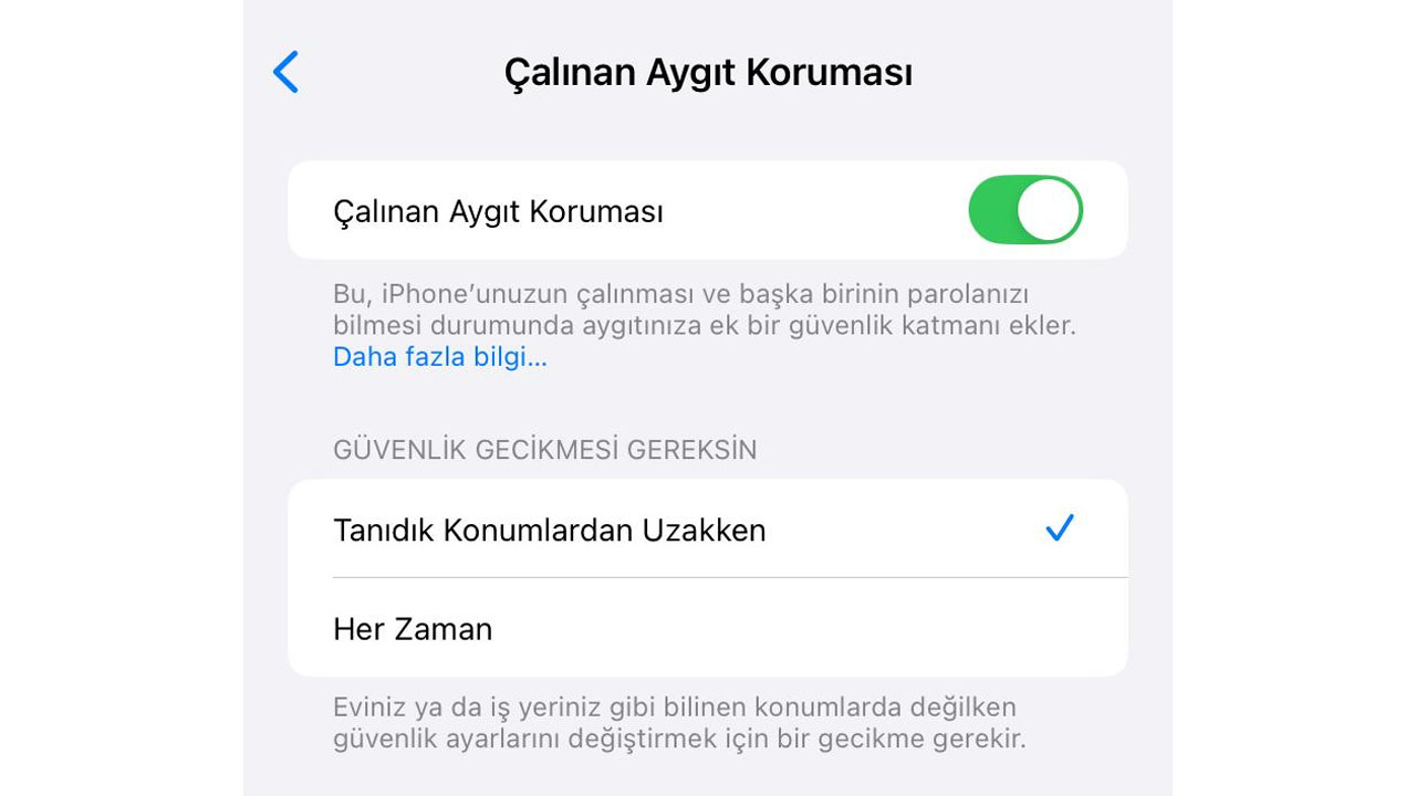 çalınan aygıt koruması