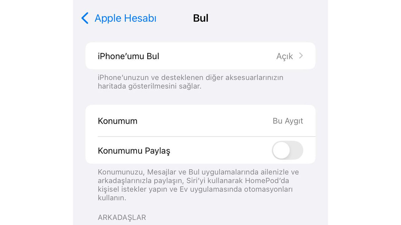 iphone'umu bul