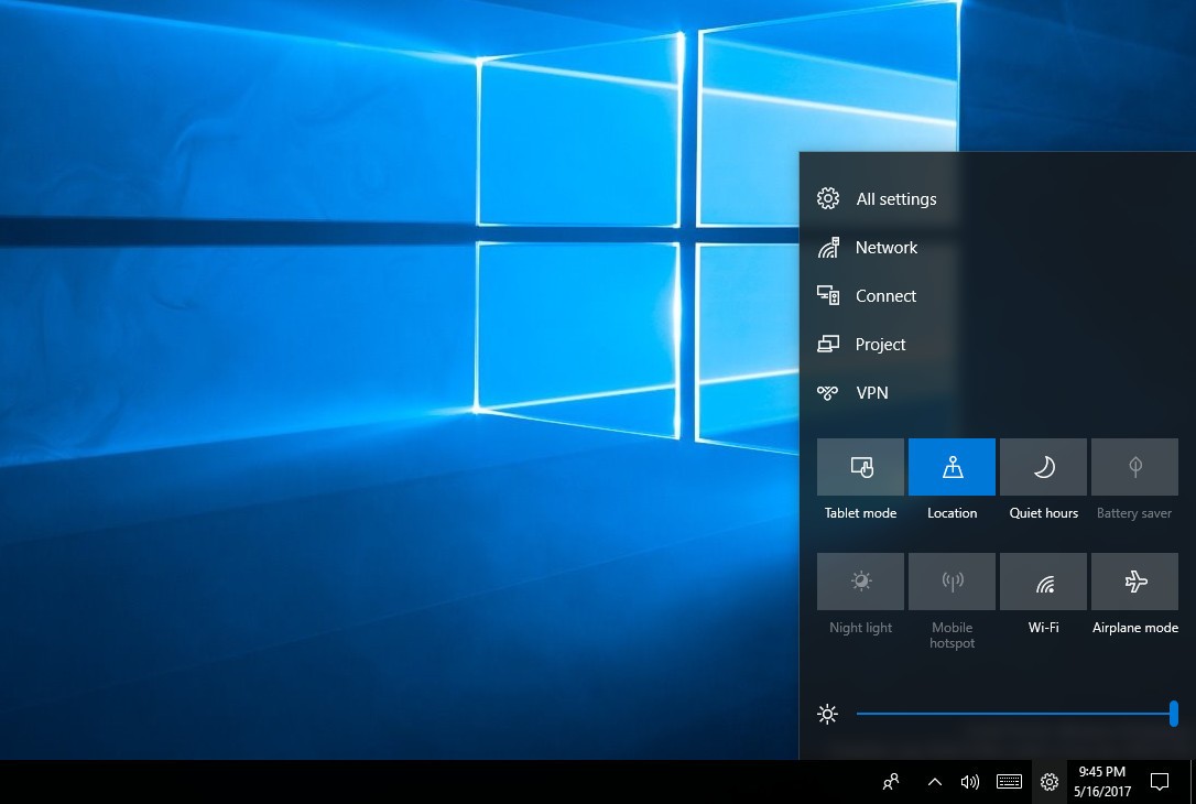 Window network. Action Center Windows 10. Центр управления виндовс 10. Windows 10 на андроид. Андроид на виндовс 10.