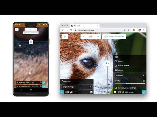 Squoosh Сжать Фото