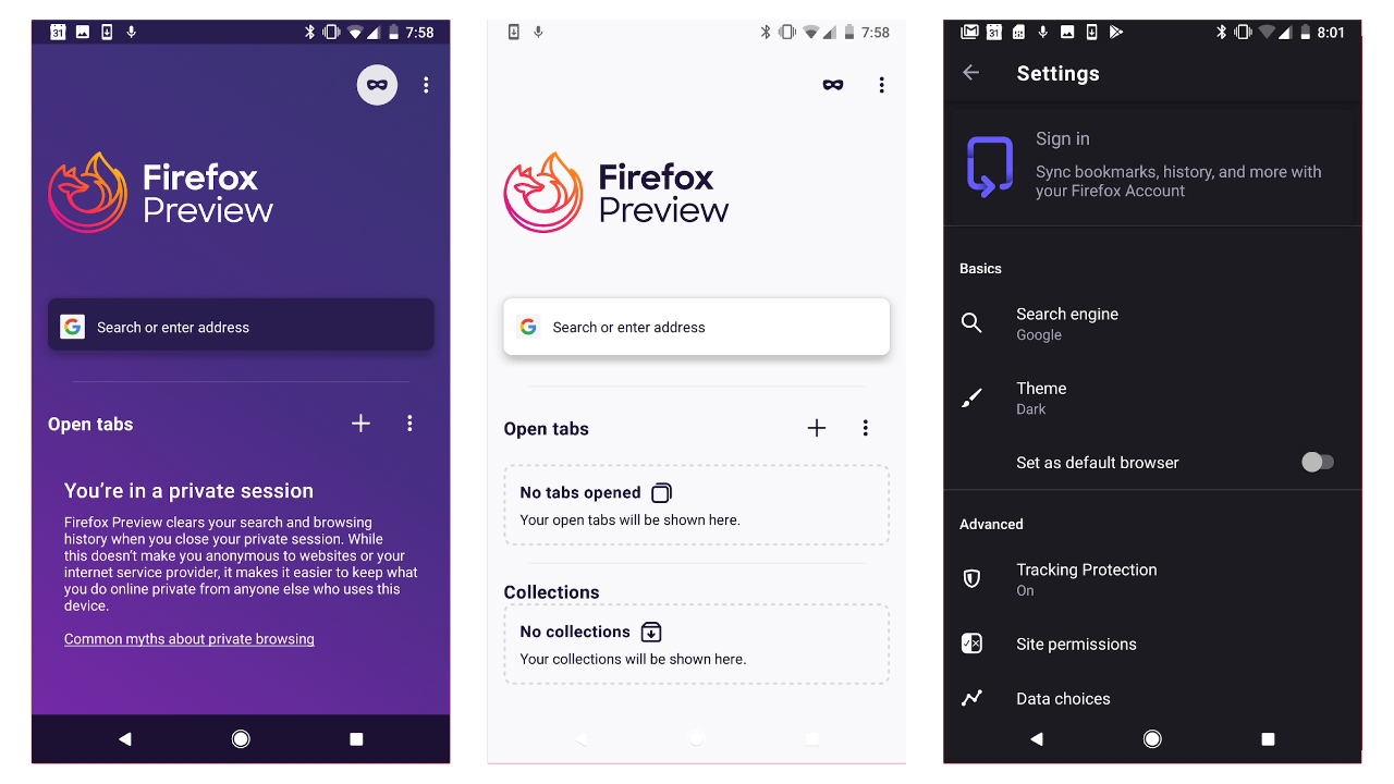 Firefox Preview, Sonbaharda Android'e Gelecek