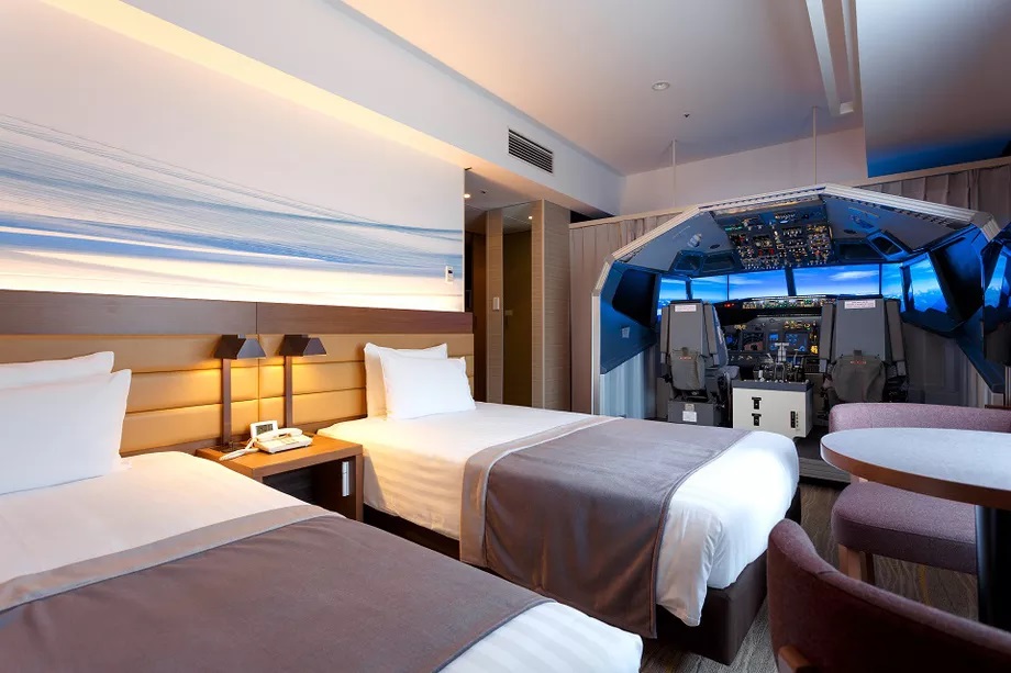 Havacılık Tutkunları İçin Özel Olarak Tasarlanan Otel Odası