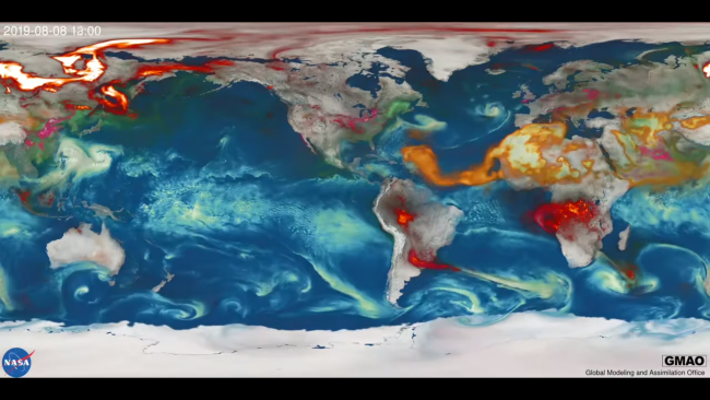 NASA, Avustralya’daki Yangının Etkilerini Gösteren Bir Animasyon Yayınladı