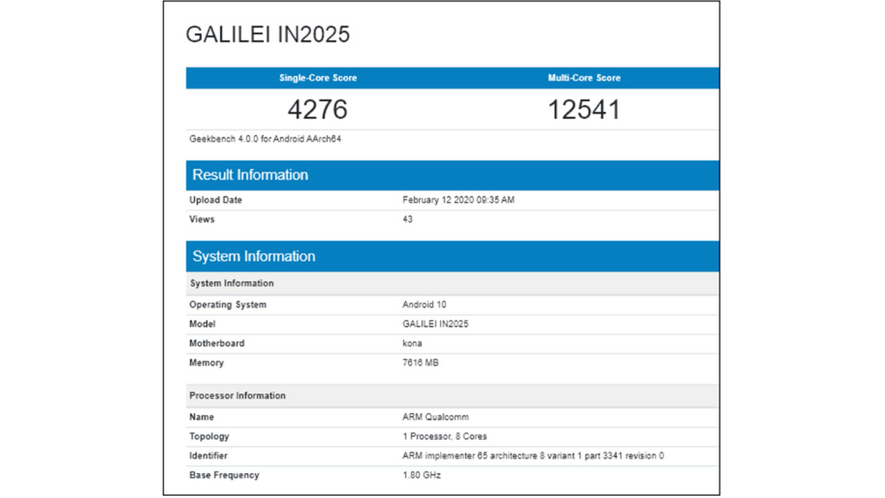 OnePlus 8’in Özellikleri Geekbench’te Ortaya Çıktı