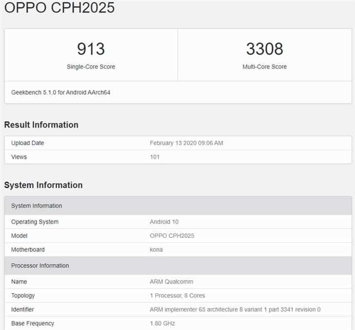 Oppo Find X2, Snapdragon 865 İşlemcisiyle GeekBench’te Ortaya Çıktı