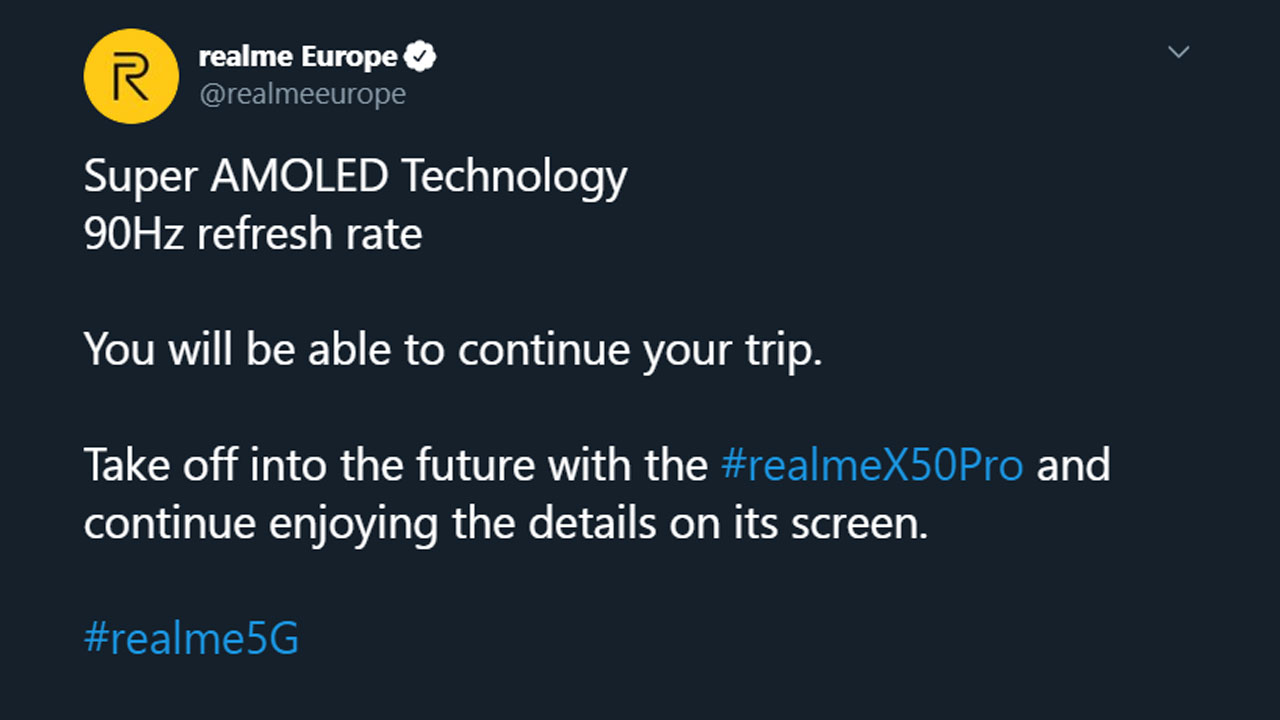 Realme, Twitter’dan X50 Pro 5G’nin İki Önemli Özelliğini Açıkladı