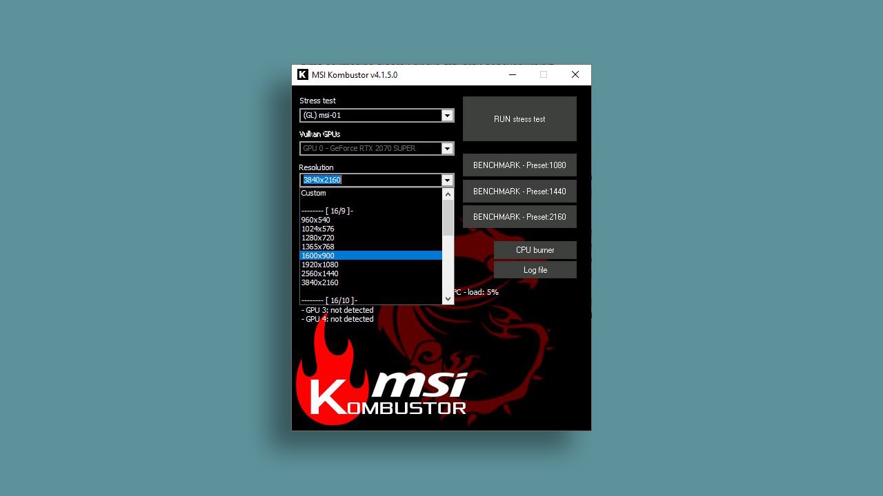instal the last version for ios MSI Kombustor 4.1.27