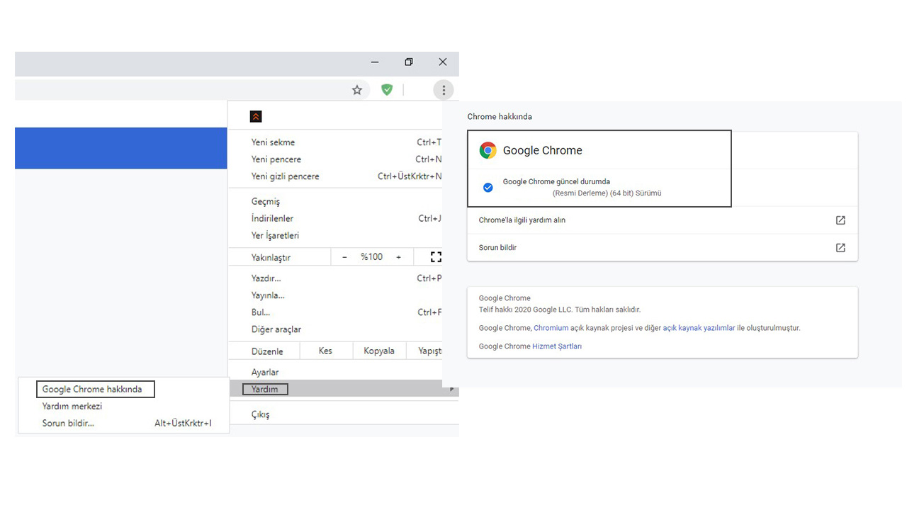 chrome sürüm öğrenme