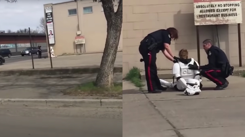 Star Wars Günü İçin Stormtrooper Kostümü Giyen Kadın, Polis Tarafından Tutuklandı (Video)