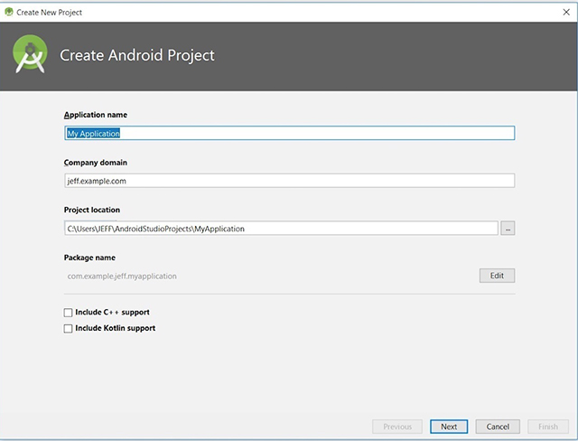 google android studio proje başlatma 2