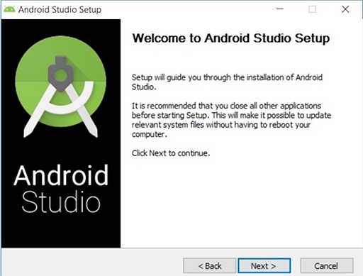 android studio kurulum adım 1