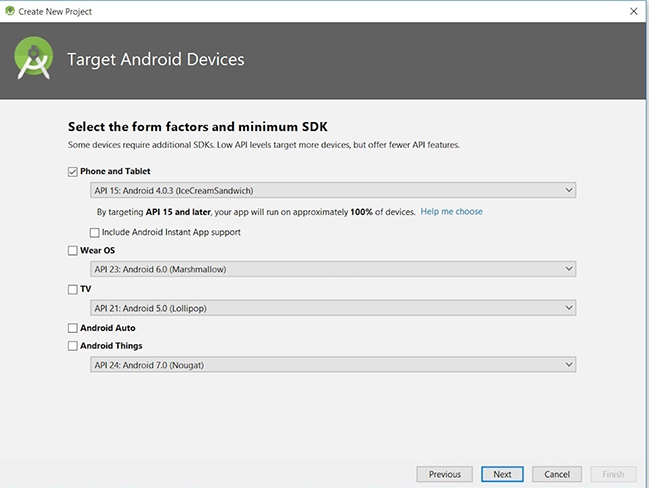 google android studio proje başlatma 3