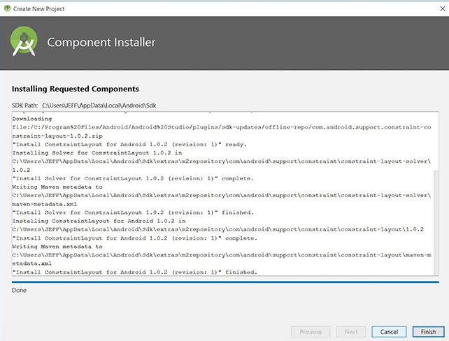 google android studio proje başlatma 6