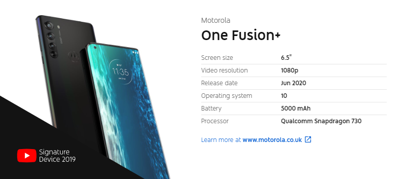 Motorola One Fusion+’ın Bazı Özellikleri Ortaya Çıktı