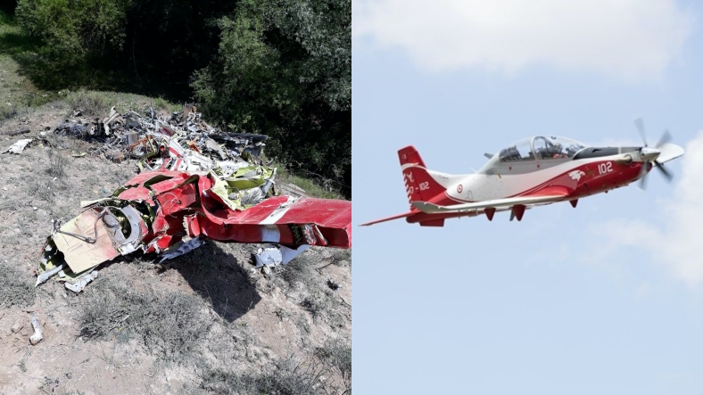 Düşen Hürkuş Uçağı Hakkında Açıklama: Pilotlar Paraşütle Atlayarak Kurtuldu (Video)