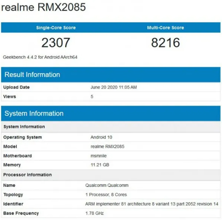 realme X3, Bazı Teknik Özellikleriyle Geekbench’te Ortaya Çıktı