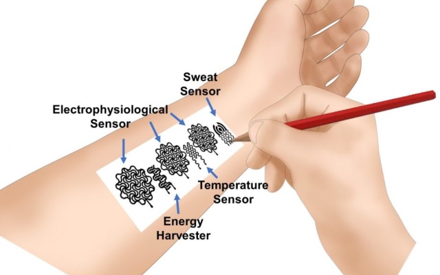 Sadece Kağıt ve Kalemden Yapılmış Giyilebilir Sağlık Takip Sensörleri Geliştiriliyor
