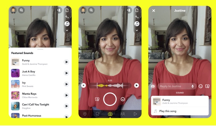 Snapchat’e, İçeriklere Müzik Eklenmesini Sağlayacak Bir Özellik Geliyor