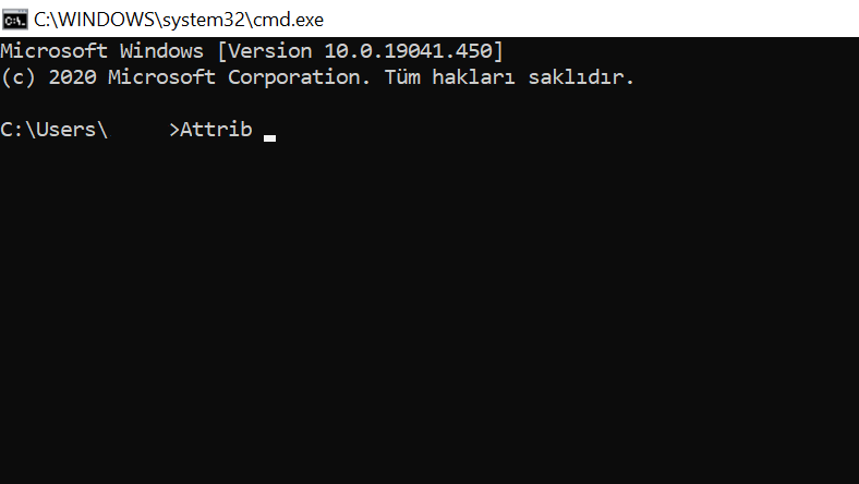 Attrib komutu, komut istemi, nasıl çalışır