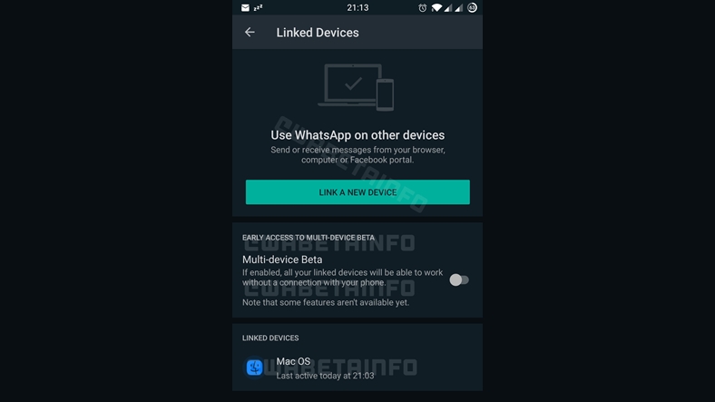 WhatsApp bağlı cihazlar özelliği