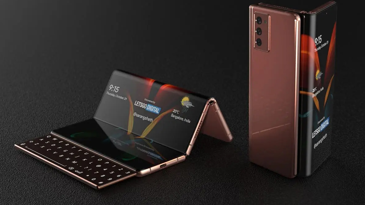 Samsung Galaxy Z Fold 3’ün Kayabilen Klavyeli Olabileceğini Gösteren Tasarım