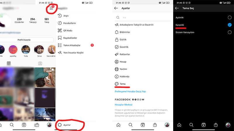 Instagram Karanlık Mod Nasıl Açılır?