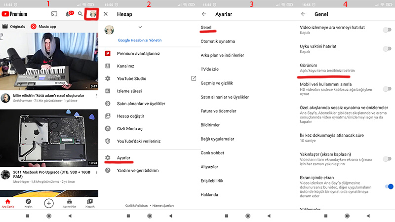 YouTube Karanlık Mod Nasıl Açılır?