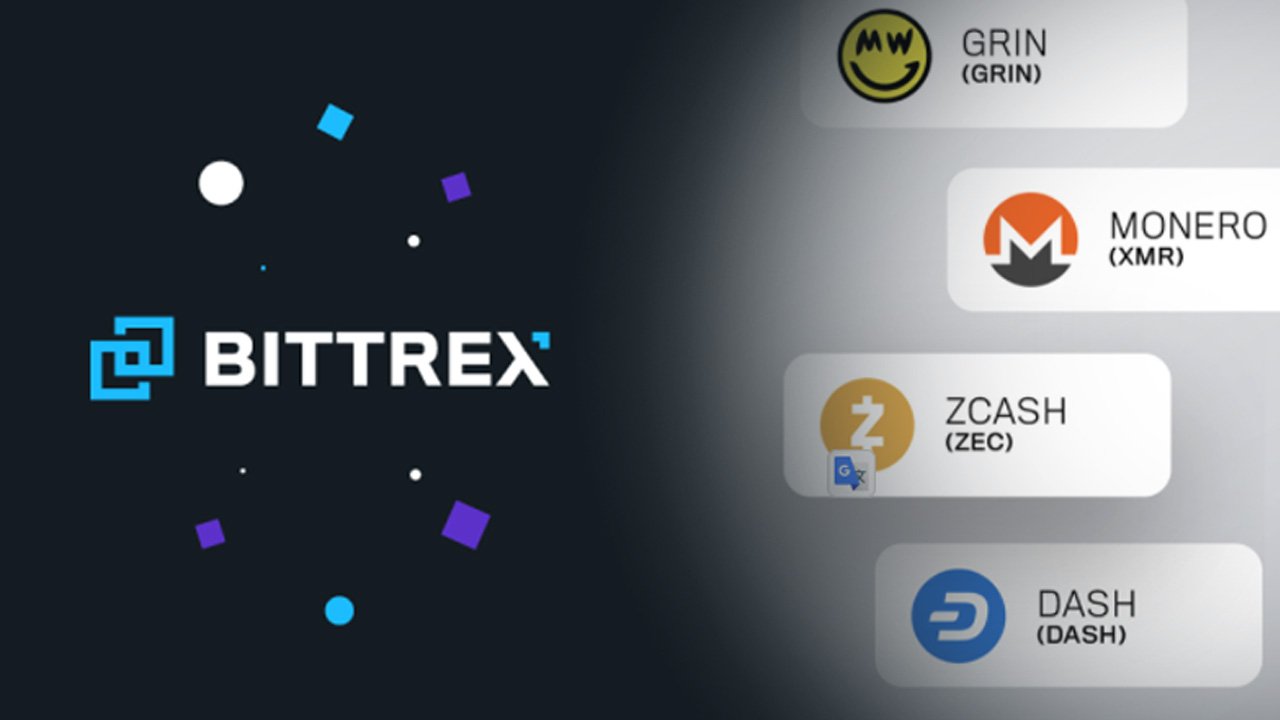 Bittrex; Monero, Dash, Zcash ve Grin İşlemlerini Durduracak