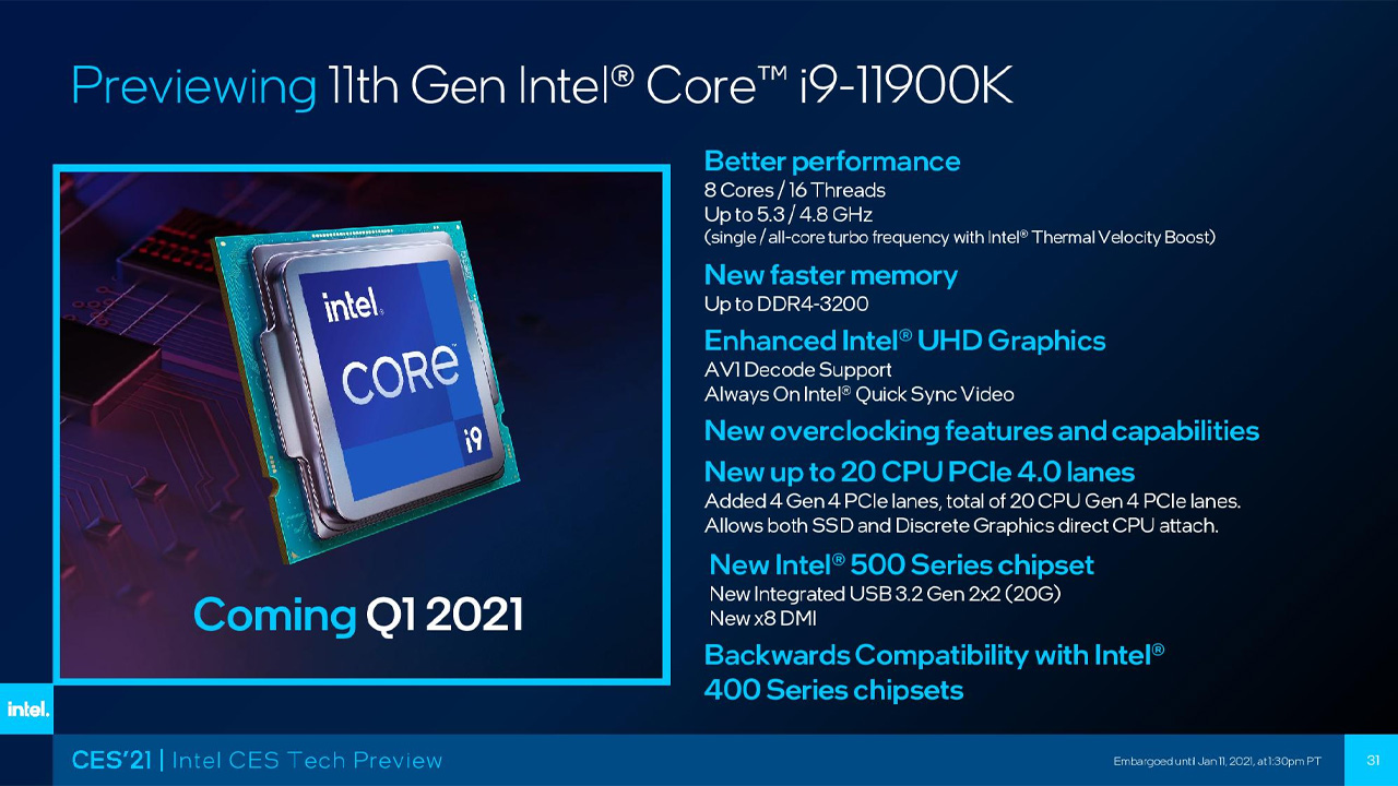 Geekbench’te Ortaya Çıkan Intel Core i9-11900K, Tek Çekirdek Performansıyla Rekor Kırdı