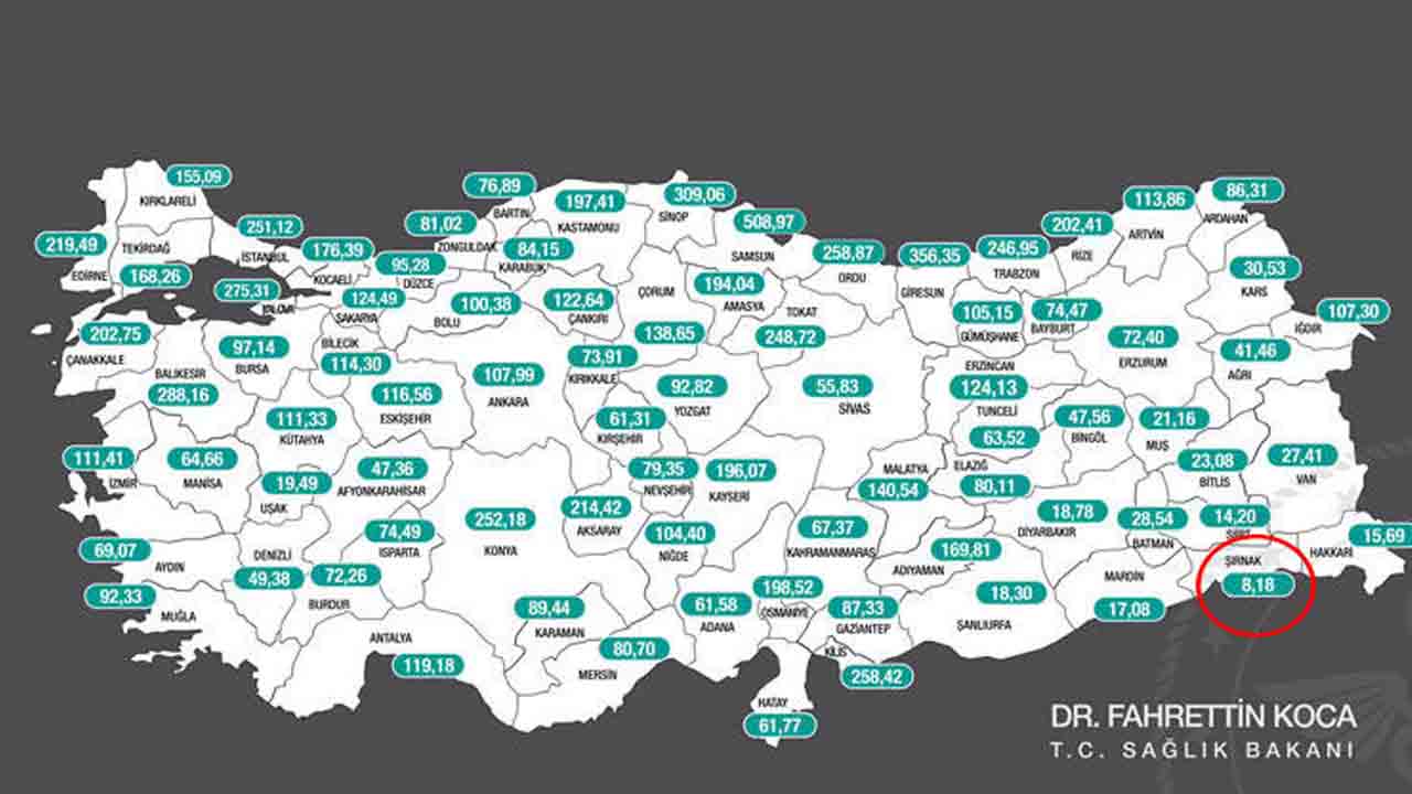 Koronavirüs Risk Haritasında 81 İlden Sadece Bir Tanesi ’Mavi’ Renk Kaldı