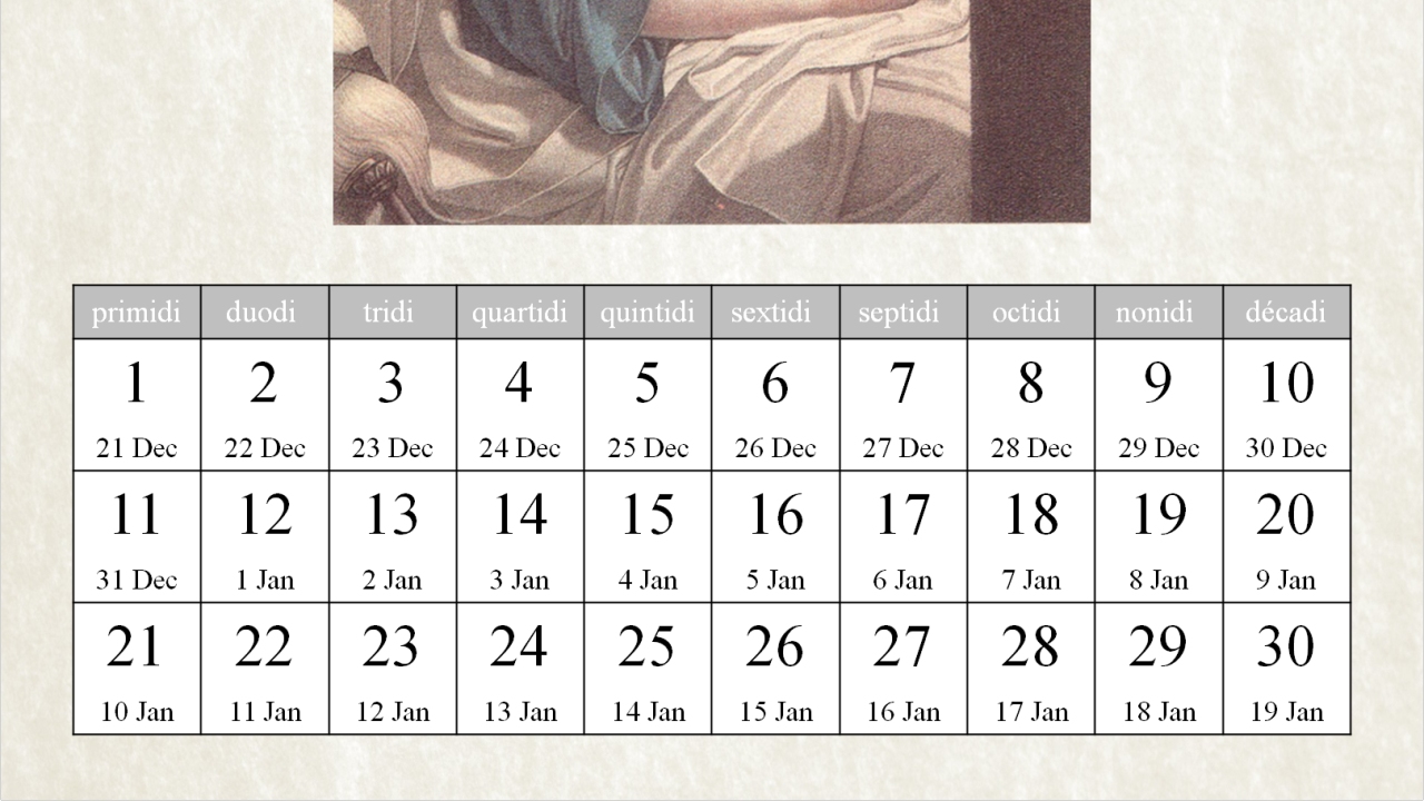 decadi calendar