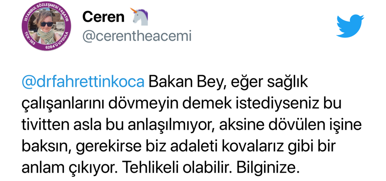 bakan koca tweet