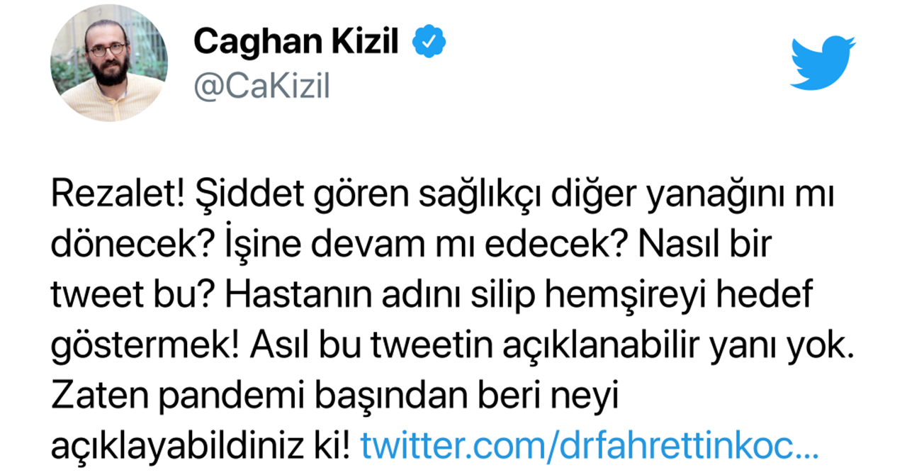 bakan koca tepki