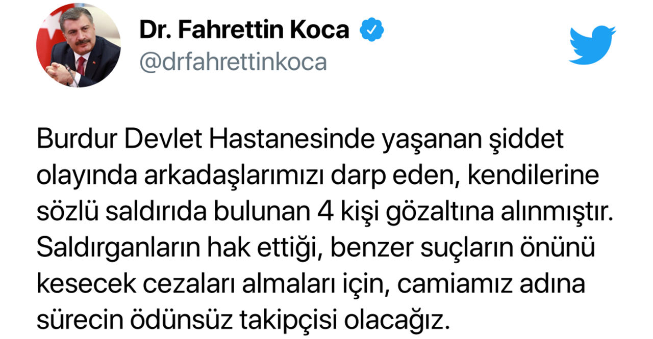 bakan koca sağlıkta şiddet