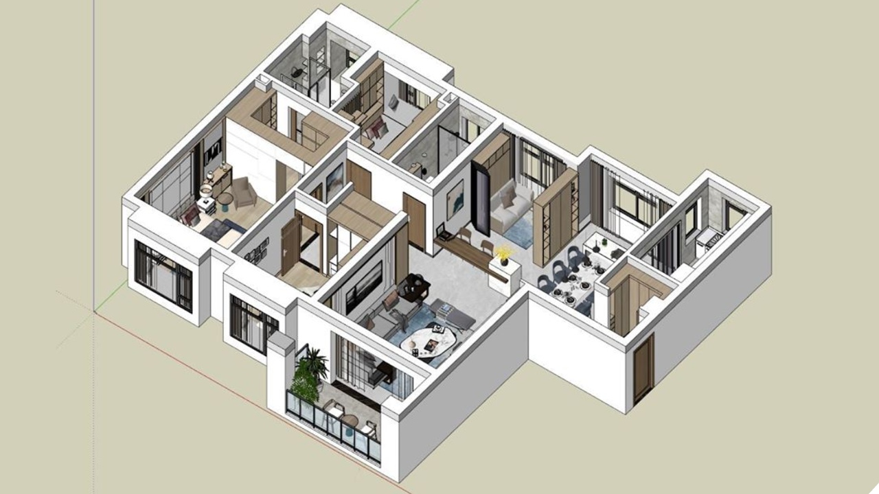 A model designed with SketchUp