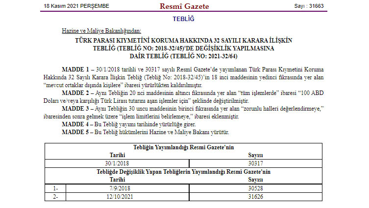 ’Dolar Bozdurma’ Düzenlemesinde Değişiklik: 100 Dolara Kadar İşlemlerde Kimlik Beyanı Gerekmeyecek